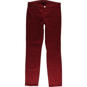 J Brand Skinny Leg Black Cherry Wash Ankle Red Jeans Women's 29 Mid Rise D076